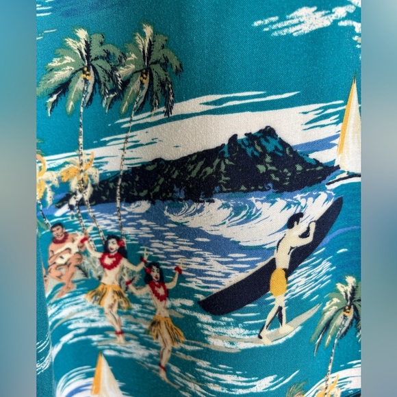 Hawaiian Shirt w/ Hula Girls size L - Picture 3 of 7